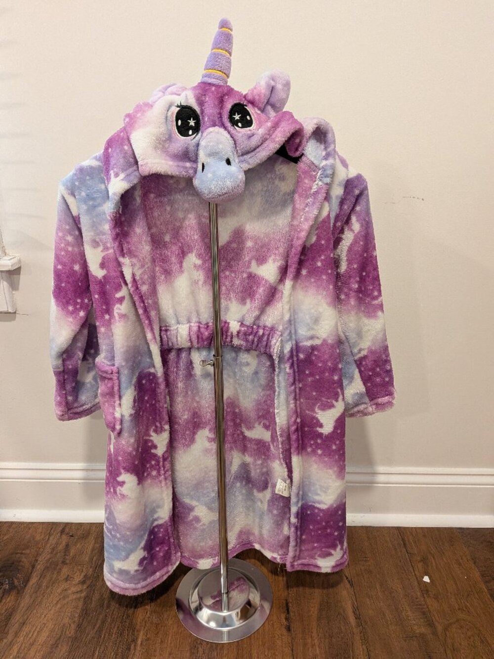 My Little Pony hooded child bathrobe - purple white unicorn
